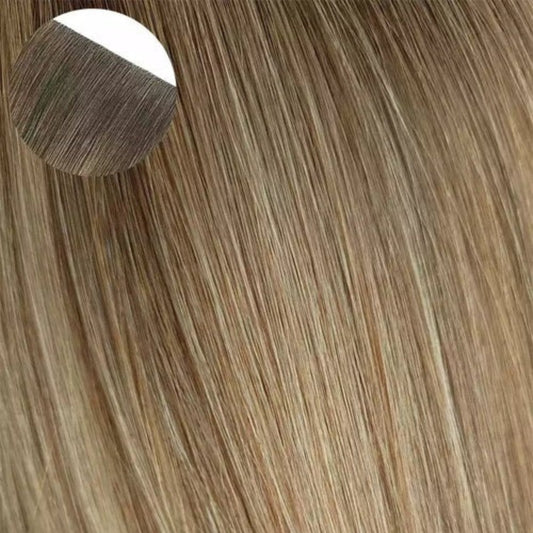 Mocha Melt Balayage Haarverlängerungen in Großpackung, luxuriöse Super Double Drawn-Qualität, unbehandeltes Echthaar, 100 g