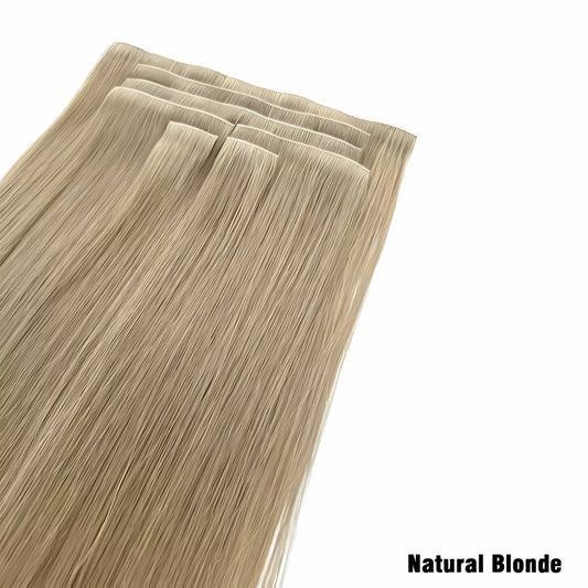 Natural Blonde Invisible Clip In Hair Extensions, Virgin Human Hair