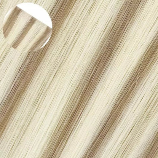 Aschbraune Balayage-Keratin-K-Tip-Haarverlängerungen | Keratin-I-TIP-Haarverlängerungen, luxuriöse Super-Double-Draw-Qualität, unbehandeltes Echthaar, 100 g