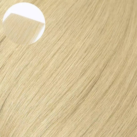 Buttercream Blonde Invisible Tape In Hair Extensions, Virgin Human Hair, 20 pcs