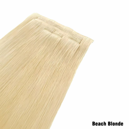 Beach Blonde Invisible Clip In Hair Extensions, Virgin Human Hair