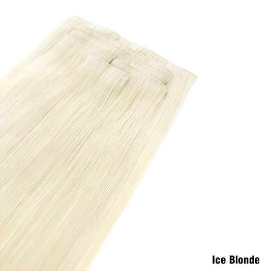 Ice Blonde Invisible Clip In Hair Extensions, Virgin Human Hair