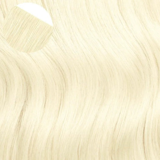 Arctic Blonde Invisible Tape In Hair Extensions, Virgin Human Hair, 20 pcs