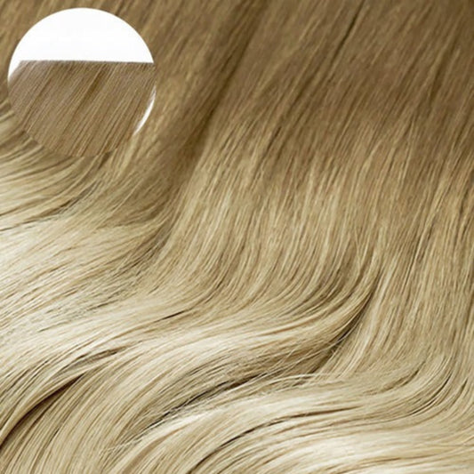 Sunkissed Blonde Vando Human Hair Topper, Injected Hand-Tied, Invisible Full Silk, Virgin Human Hair