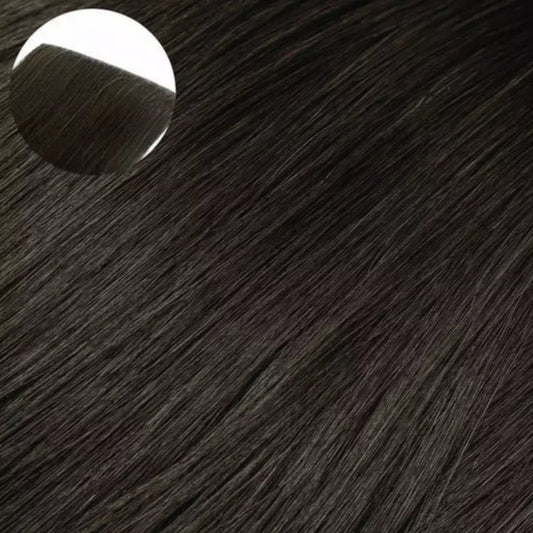 Off Black Vando Human Hair Topper, Injected Hand-Tied, Invisible Full Silk, Virgin Human Hair