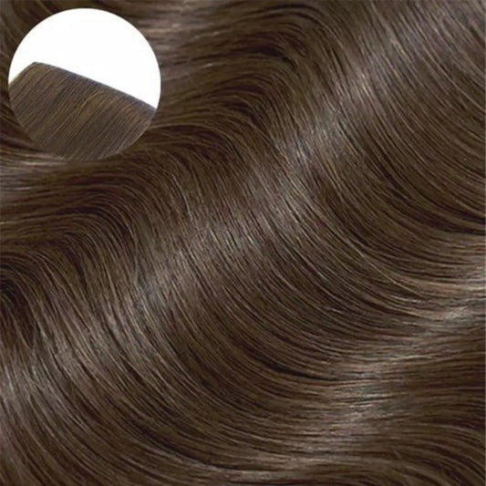 Dark Brown Invisible Tape In Hair Extensions, Virgin Human Hair, 20 pcs