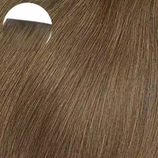 Chocolate Brown Invisible Tape In Hair Extensions, Virgin Human Hair, 20 pcs